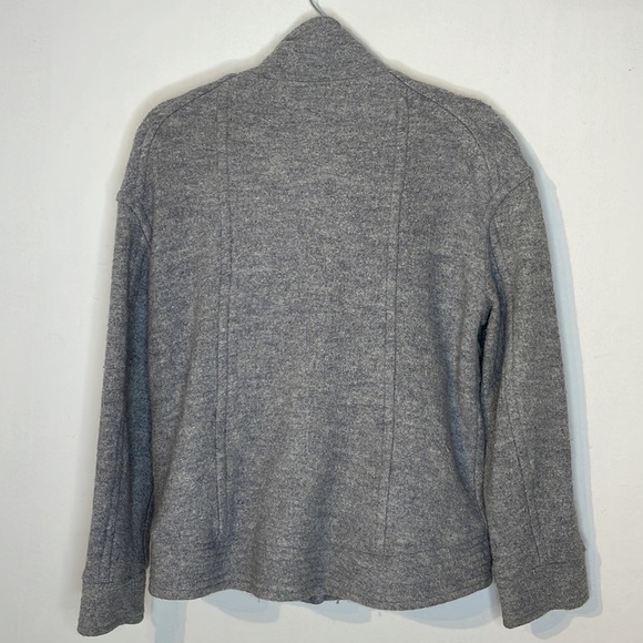 𝅺BANANA Republic heather gray wool blend zipper funnel neck jacket size small - Picture 8 of 8